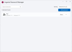 Argente Password Manager - náhled