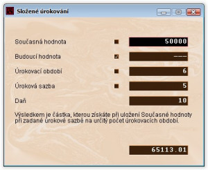 Složené úrokování - náhled