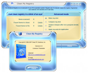 Clean My Registry - náhled
