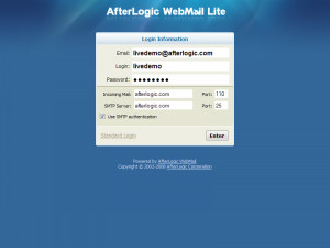 AfterLogic WebMail Lite - náhled