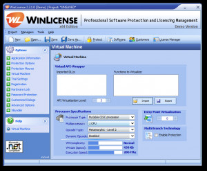 WinLicense - náhled