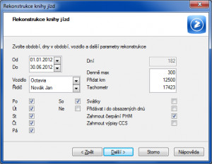 Kniha jízd GLX - náhled
