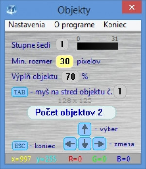 Hľadanie objektov - náhled