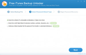 Free iTunes Backup Unlocker - náhled
