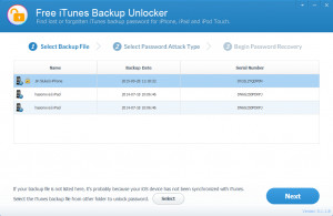 Free iTunes Backup Unlocker - náhled