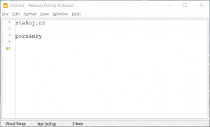 OnTop Notepad - náhled