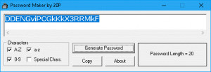 Password Maker - náhled