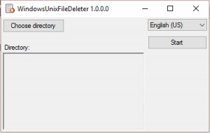 WindowsUnixFileDeleter - náhled