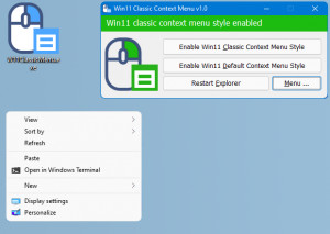 Windows 11 Classic Context Menu - náhled