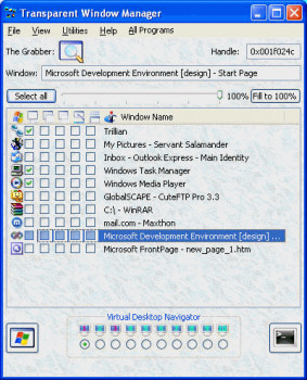 Transparent Window Manager - náhled