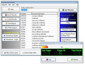 Hixus Keyword Inventor - náhled