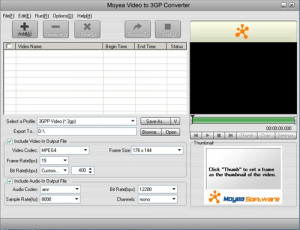 Moyea Video to 3GP Converter - náhled