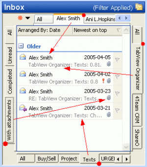 TabView Organizer - náhled