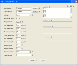 Rapid Gallery Creator - náhled