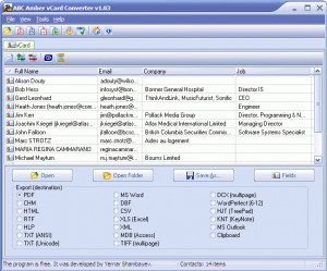 ABC Amber vCard Converter - náhled