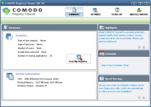 COMODO Registry Cleaner - náhled