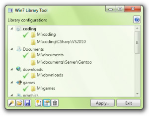Win7 Library Tool - náhled