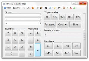 VBTheory Calculator - náhled
