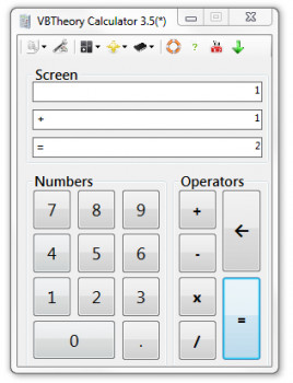 VBTheory Calculator - náhled