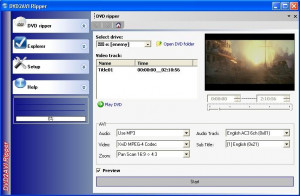 DVD2AVI Ripper - náhled