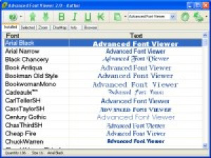Advanced Font Viewer - náhled
