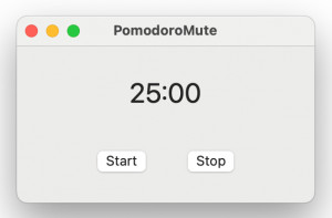 PomodoroMute - náhled