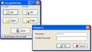EncryptOnClick - náhled