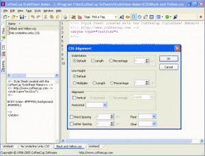 CoffeeCup StyleSheet Maker - náhled