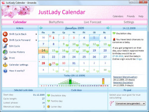 JustLady Calendar - náhled