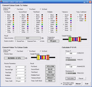 Resistor Colour Code Solver - náhled