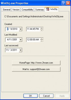 2Tware Change File Date Free - náhled
