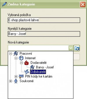 Diář používaných hesel - náhled