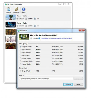 4k Download - náhled