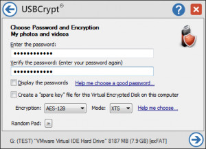 USBCrypt - náhled