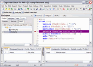 EngInSite PHP Editor - náhled
