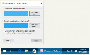Windows 10 Color Control - náhled
