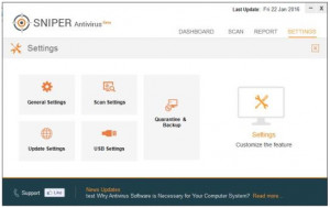 Sniper Antivirus - náhled