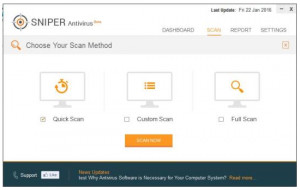 Sniper Antivirus - náhled