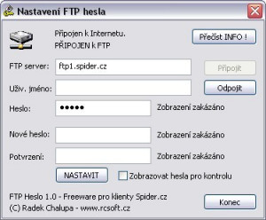 FTP Heslo - náhled
