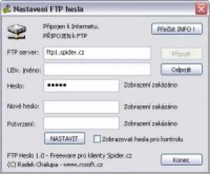 FTP Heslo - náhled