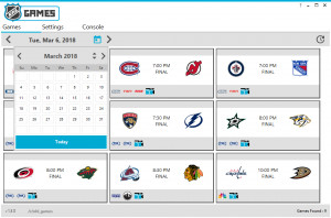 NHLGames - náhled