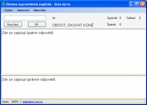 Nepravidelná slovesa anglická - náhled