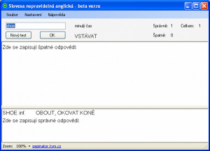 Nepravidelná slovesa anglická - náhled