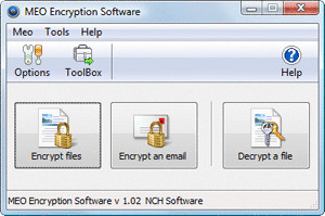 MEO File Encryption Software - náhled