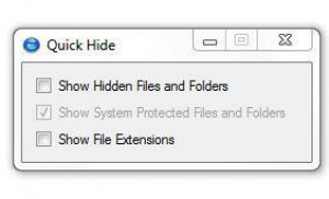 Quick hide - náhled