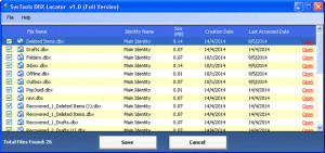 SysTools DBX Locator - náhled