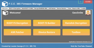F.C.E. 365 Firmware Manager - náhled