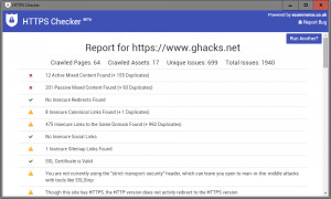HTTPS Checker - náhled