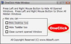 OneClick Hide Window - náhled