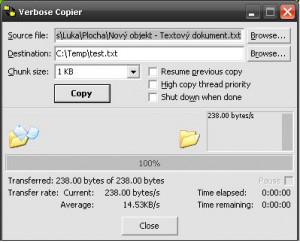 Verbose Copier - náhled